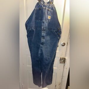 Carhartt Denim Overalls 42 X 30 USA
